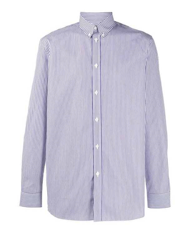 Shop Givenchy Cotton Striped Shirt In White