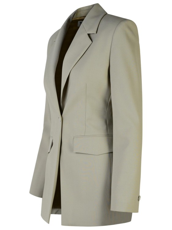 Moschino Jeans Grey Wool Blend Blazer In Grey