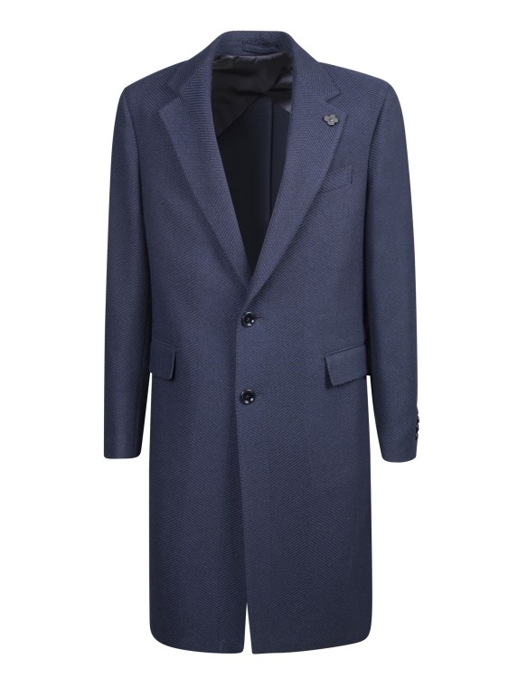 Lardini Wool-blend Coat In Blue