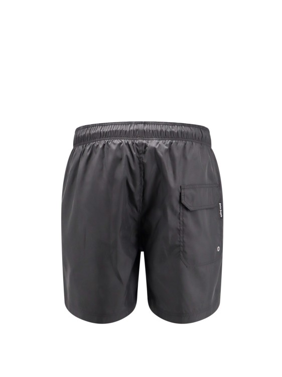 Shop Palm Angels Nylon Swim Trunks With Embroidered Logo In Black