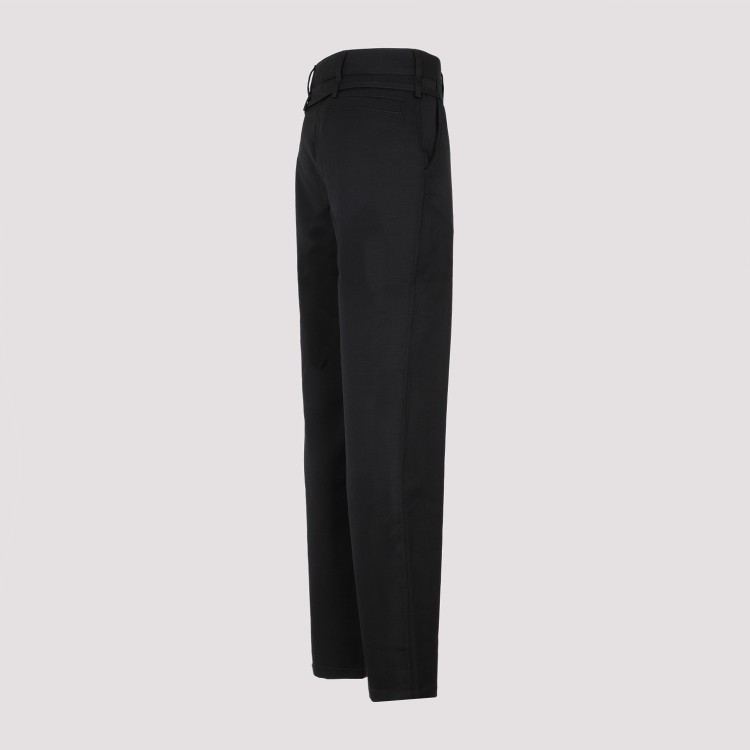 Shop Jacquemus Black Virgin Wool Disgreghi Pants