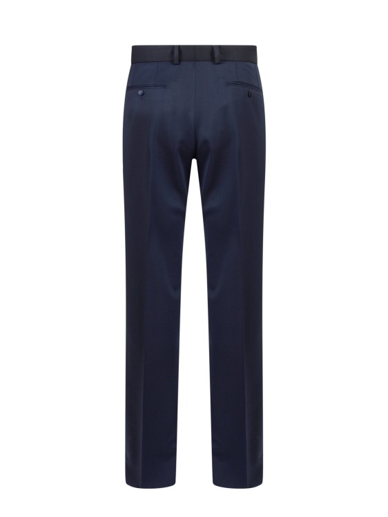 Shop Dolce & Gabbana Stretch Wool Trouser With Side Band In Black