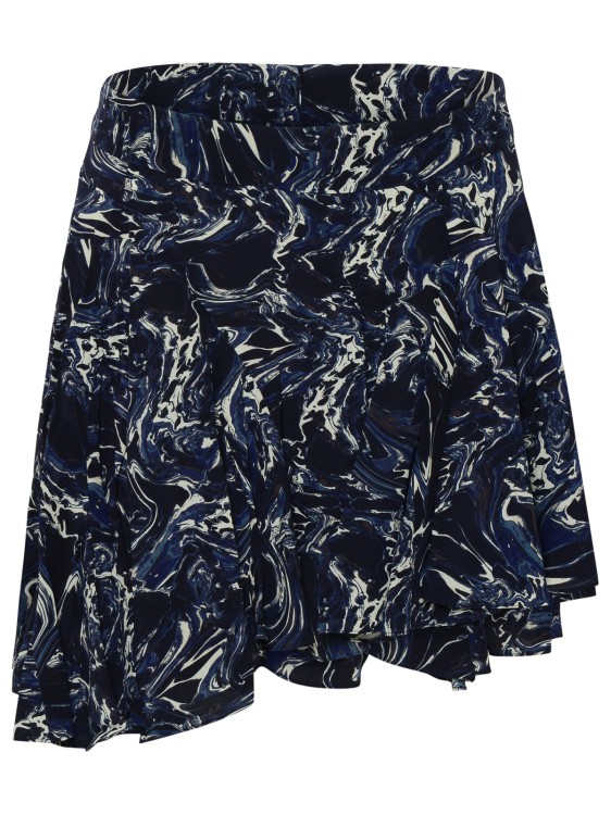 Shop Isabel Marant Teyana' Blue Silk Skirt