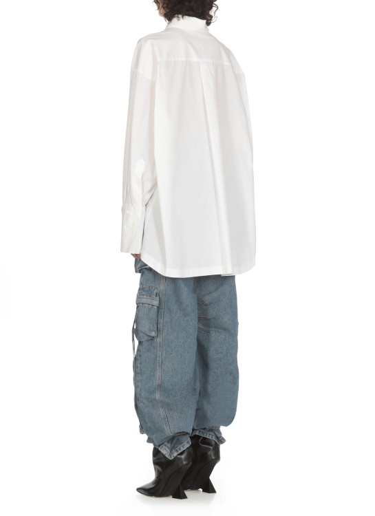 Shop Attico Diana Oversize Shirt In White