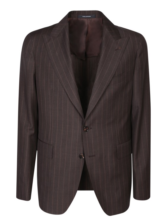 Shop Tagliatore Wool-blend Suit In Brown