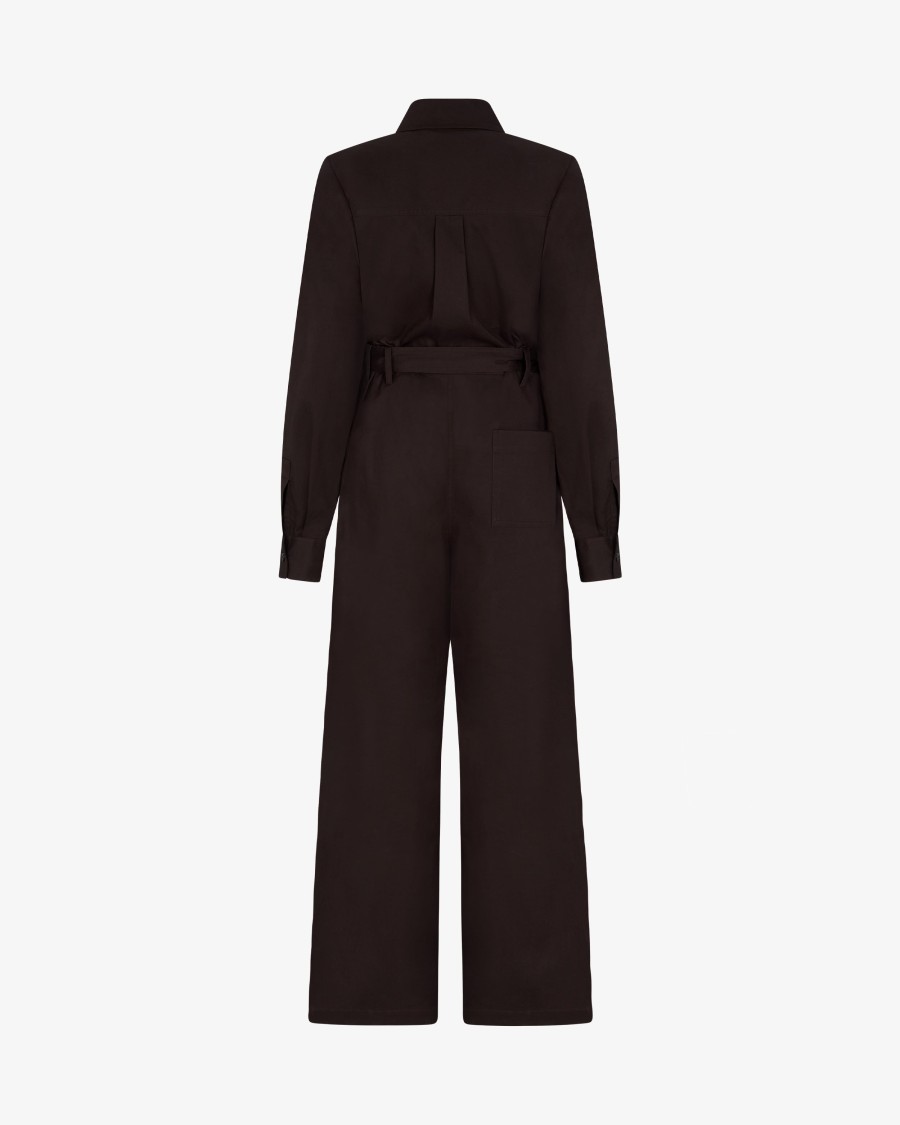 Serena Bute Cargo Jumpsuit - Chocolate Brown In Brown