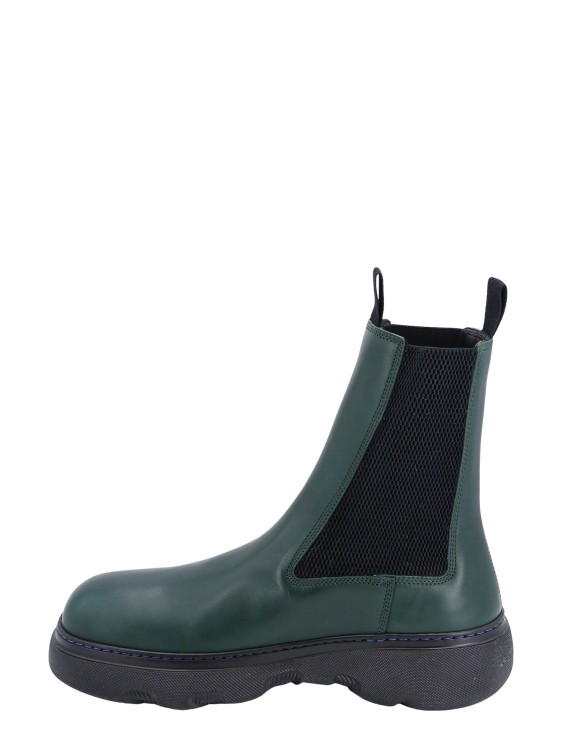 Shop Burberry Leather Boots In Green