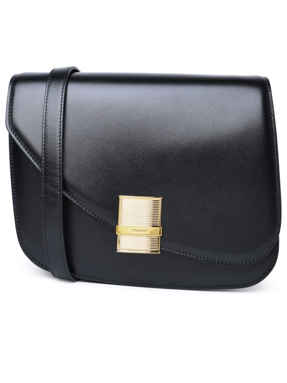 Shop Ferragamo Black Pomellato Calf Leather Bag