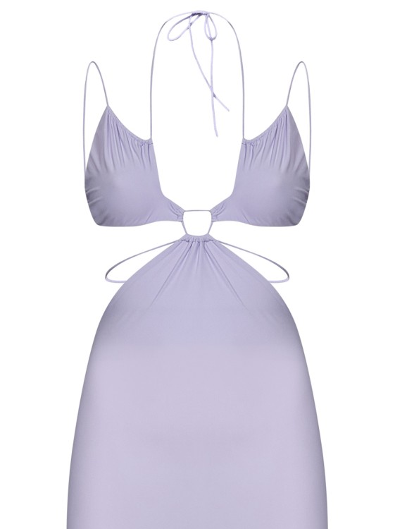 Shop Amazuìn Uma Light Lilac Stretch Jersey Long Slip Dress In Purple