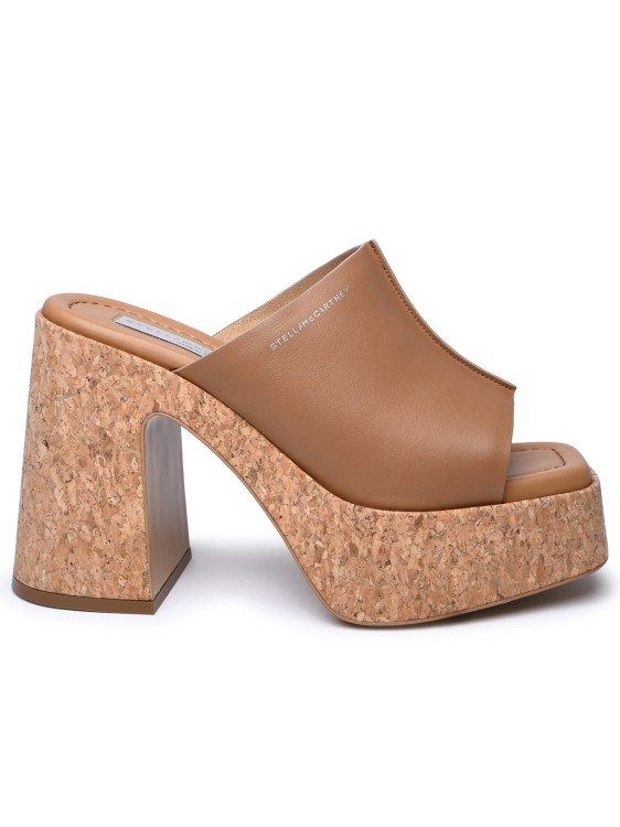 Shop Stella Mccartney Skyla Beige Eco Leather Sandal In Brown