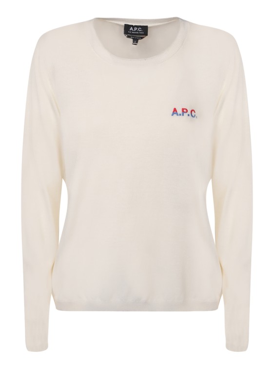 Apc Ecru Soft Cotton Sweater In Neutrals