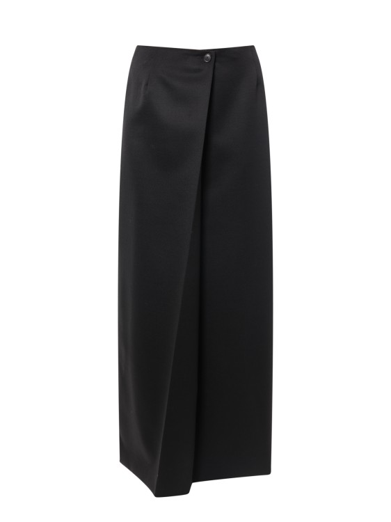 Shop Givenchy Wool And Mohair Long Skirt In Black