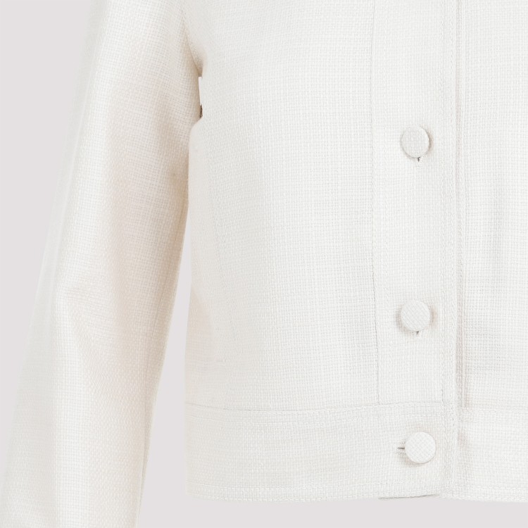 Shop Gabriela Hearst White Ivory Virgin Wool Thereza Jacket
