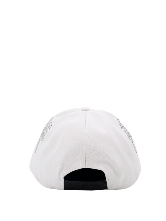 Shop Palm Angels Cotton Hat With Strass Details In White