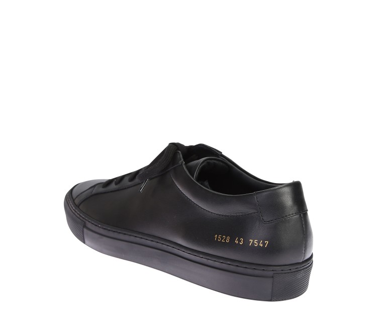 Shop Common Projects Achilles Leather Sneakers In Black