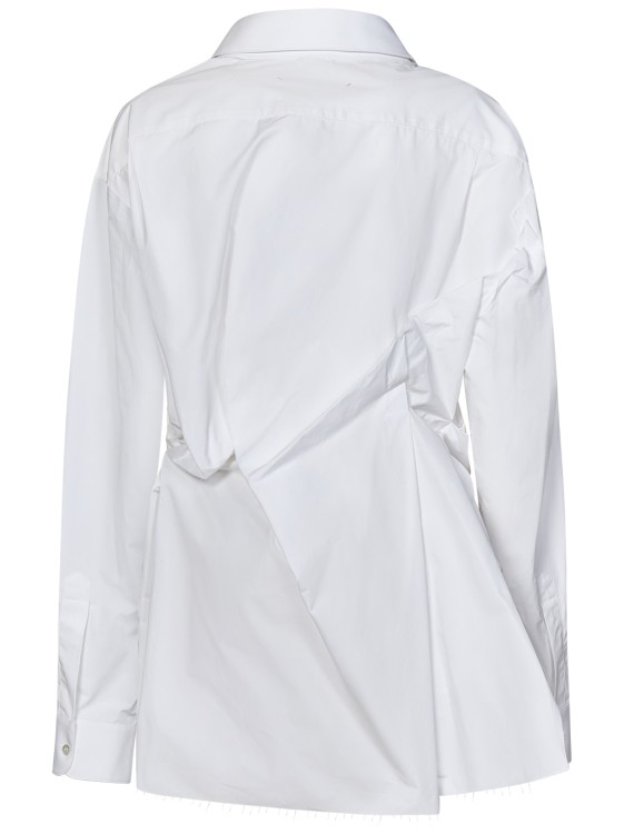 Shop Maison Margiela Asymmetric Cut Shirt In White