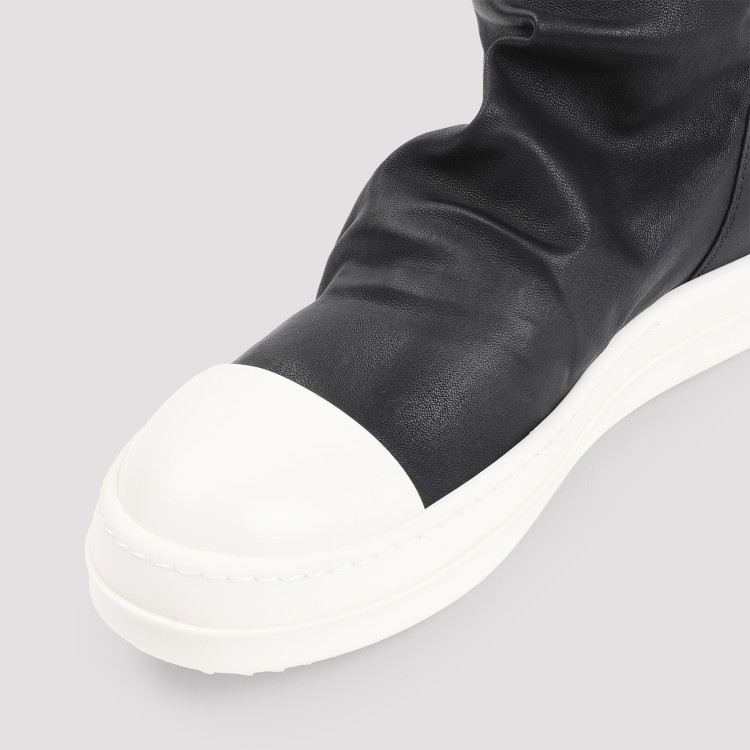 Shop Rick Owens Knee High Stocking Sneakers In Black