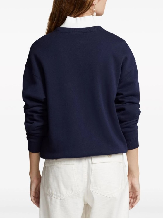 Shop Polo Ralph Lauren Long Sleeve Sweatshirt In Blue