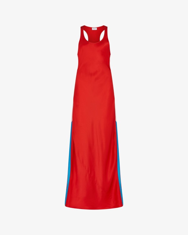 Shop Serena Bute Satin Racer Tank Dress - Retro Red