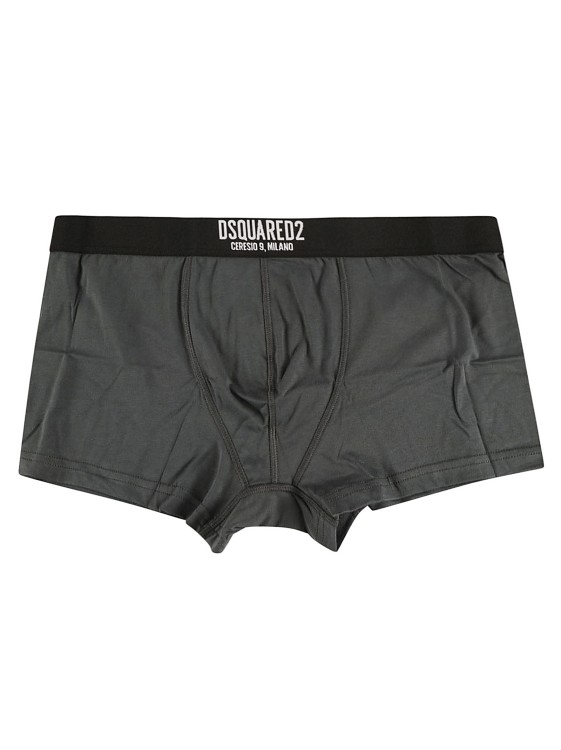 Shop Dsquared2 Logo-waistband Cotton Boxers In Grey