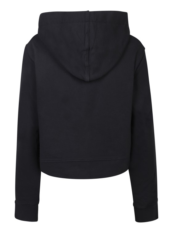 Palm Angels Black Cotton Hoodie In Black