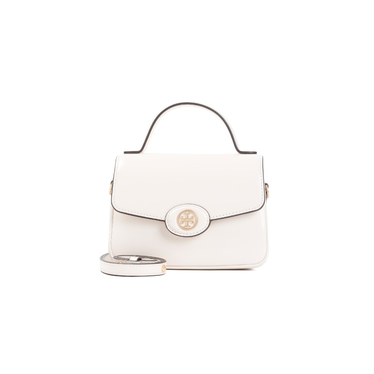 Tory Burch Robinson Small Top Handle Bag In White