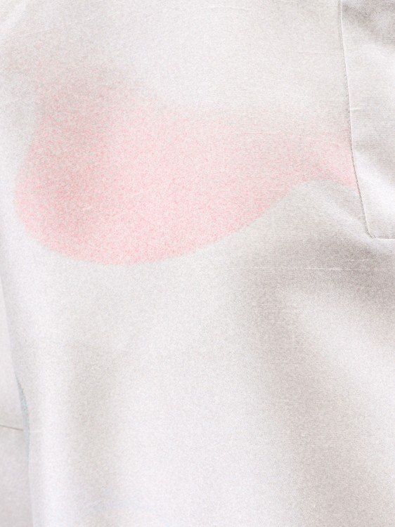 Shop Giorgio Armani Oversize Silk Shirt In White