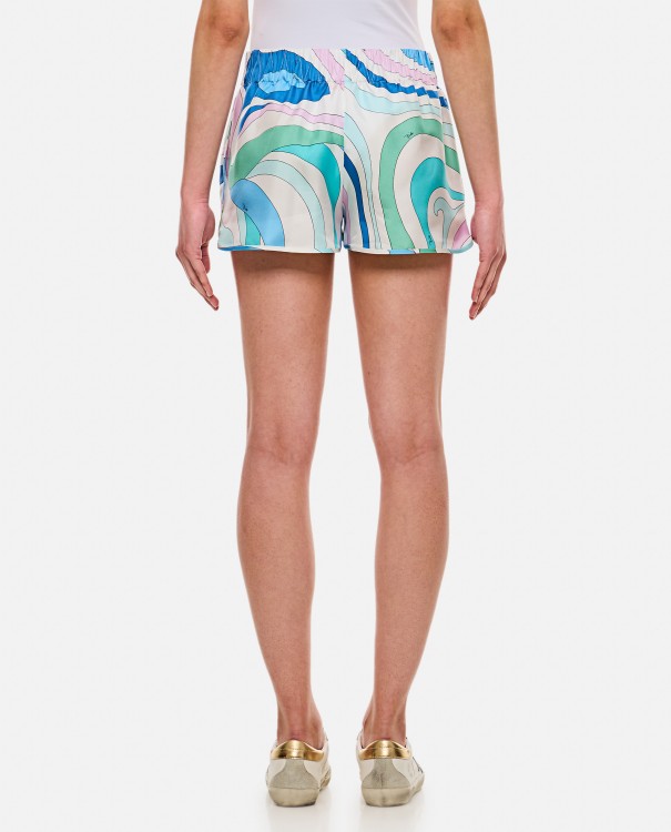 Shop Pucci Silk Twill Shorts In Multicolor