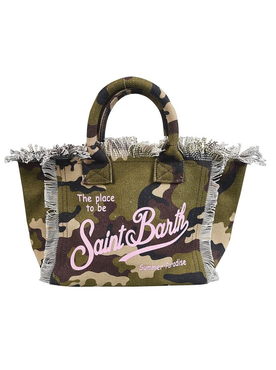 Shop Mc2 Saint Barth Camouflage Print Handbag In Green