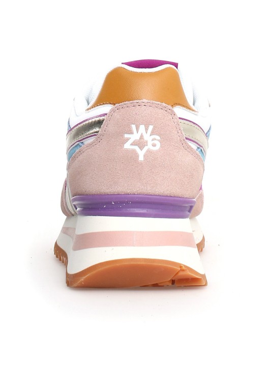 Shop W6yz Technical Fabric Sneakers In Pink