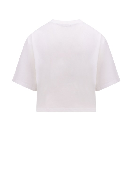 Shop Balmain Biologic Cotton T-shirt With Frontal Logo In White