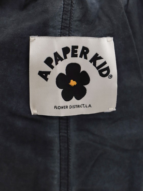 Shop A Paper Kid Cotton And Nylon Bermuda Shorts With Brooch Detail In Blue