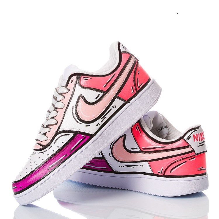 Shop Nike Air Force Pink In White