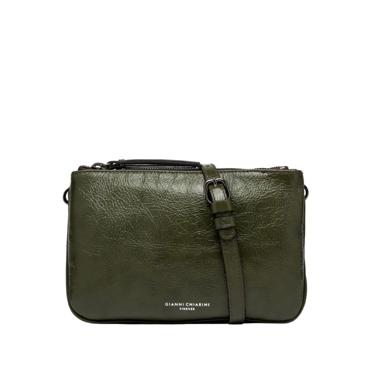 Gianni Chiarini Frida Crossbody Bag In Mud Green Leather