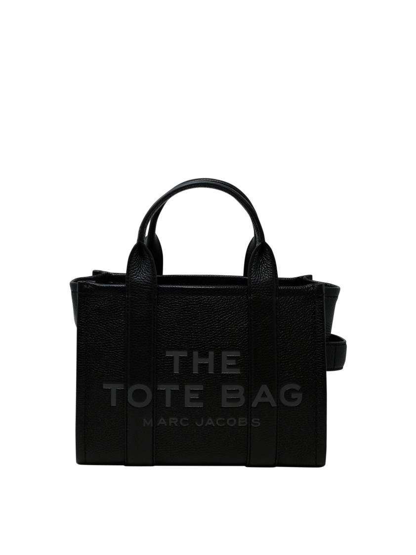 Marc Jacobs Black Leather The Micro Tote Bag In Black
