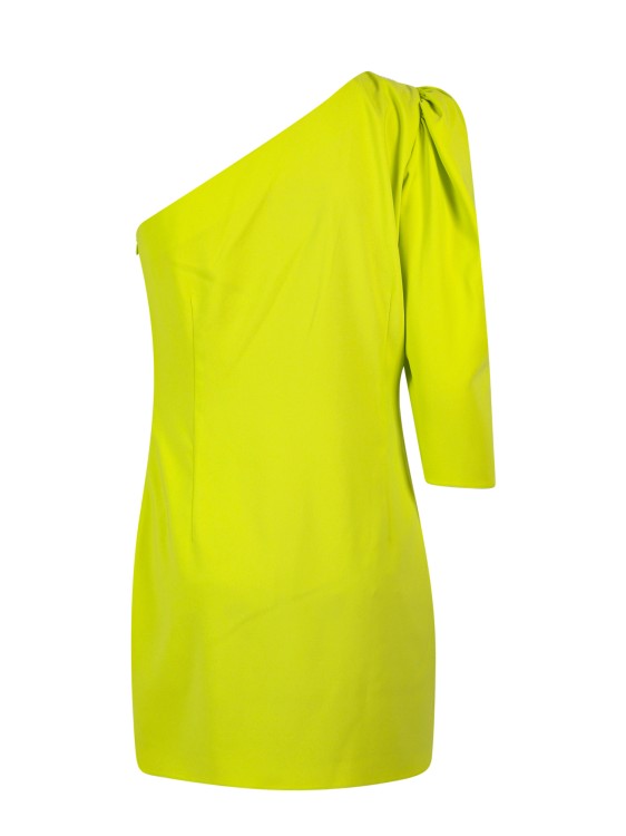 Shop Dsquared2 One-shoulder Jersey Dress In Yellow