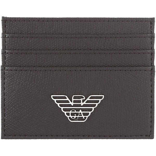 Shop Emporio Armani Black Wallet And Business Card Holder Set