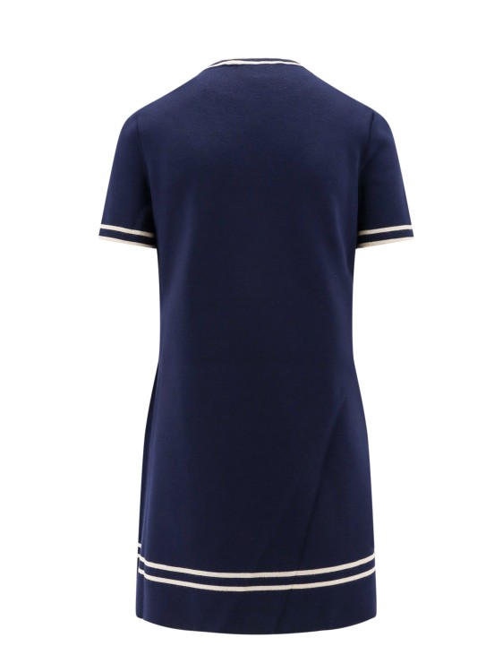 Shop Gucci Wool Dress With Iconic Horsebit In Blue
