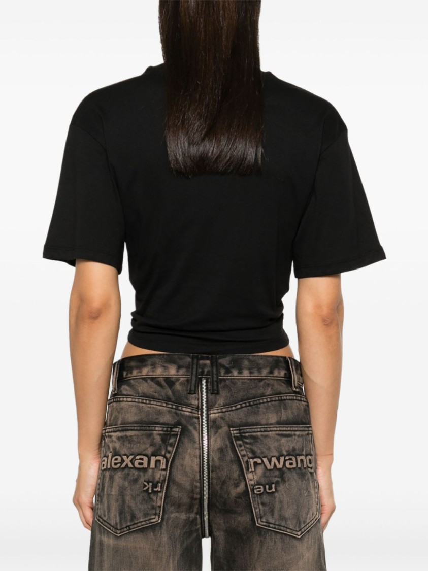 Just Cavalli Ring-detail T-shirt In Black