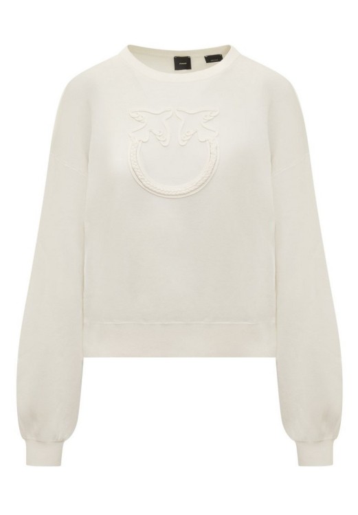 Pinko White Cotton Sweater