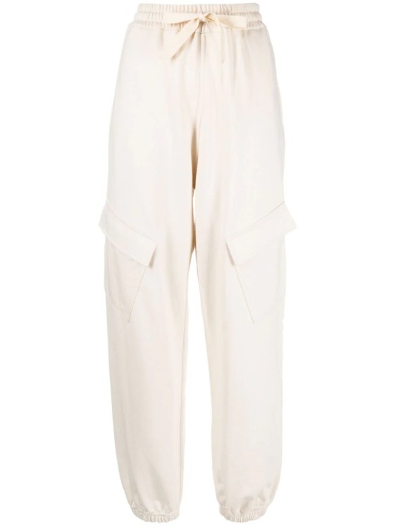 Shop Jil Sander White Drawstring Pants In Neutrals