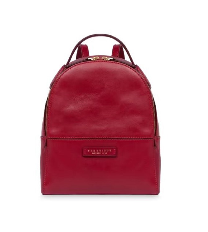The Bridge Red Leather Backpack
