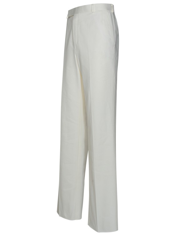 Shop Thom Browne Tailored Trousers In White Cotton