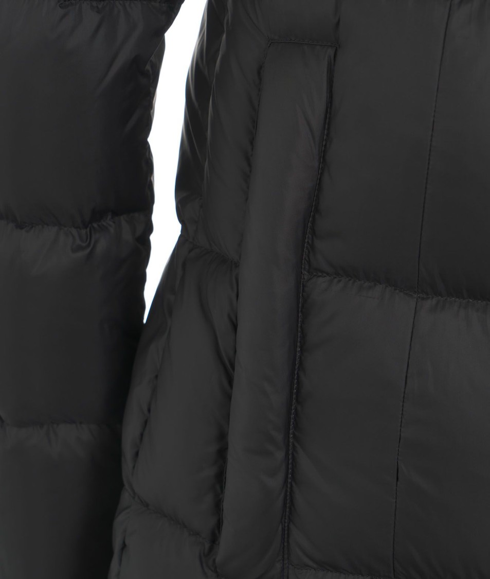 Shop Peuterey Long Quilted Down Coat 'nunki' In Black