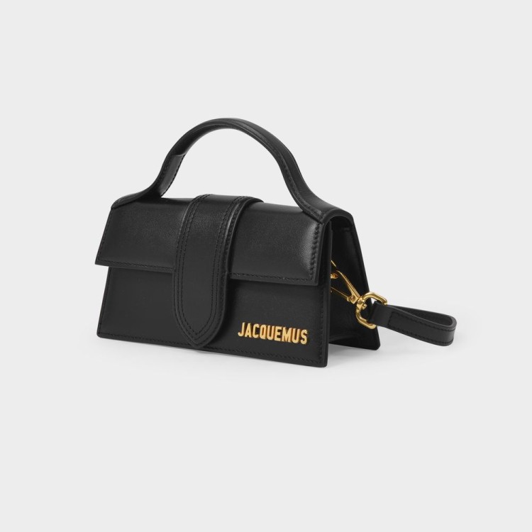 Jacquemus Le Bambino Small Leather Shoulder Bag In Black