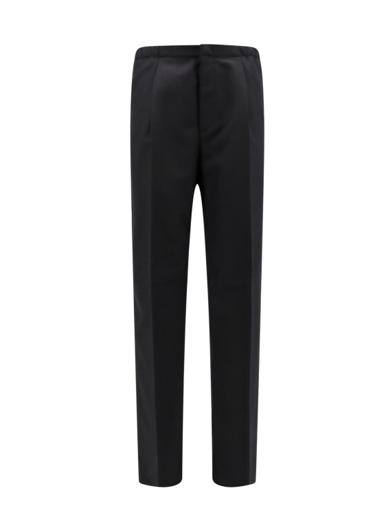 Shop Fendi Wool Trouser With 'made In ' Label In Black