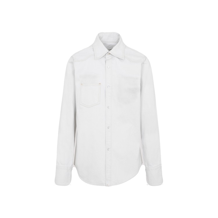 Shop Maison Margiela Ice Cotton Shirt In White