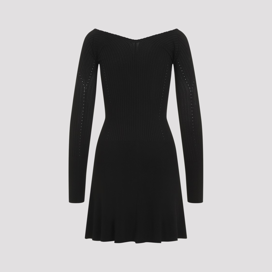 Jacquemus Womens Black Logo-plaque Slim-fit Knitted Mini Dress In Black