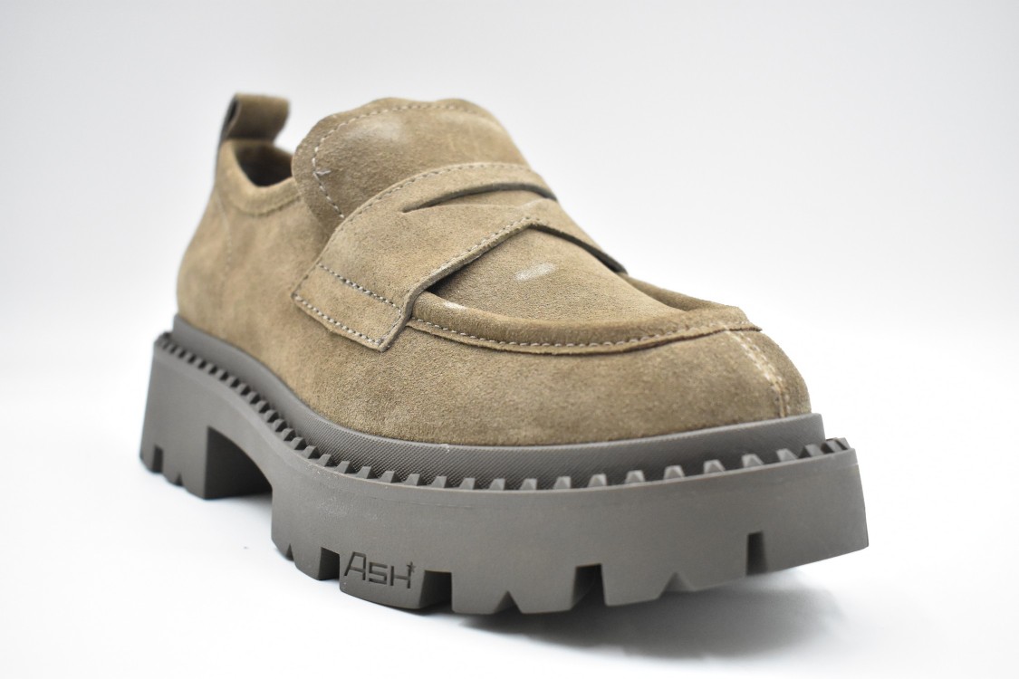 Ash Laced Flat Shoes With Luxurious Suede Finish And Chunky Sole In Brown