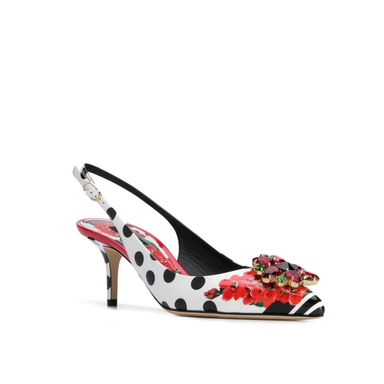 Shop Dolce & Gabbana Leather Pumps In White